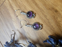 Load image into Gallery viewer, Amethyst Pendant Earrings  www.karmaripon.co.uk