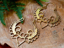 Load image into Gallery viewer, Brass Indian Earrings www.karmaripon.co.uk