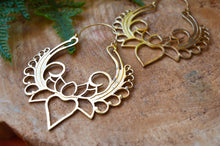 Load image into Gallery viewer, Brass Indian Earrings www.karmaripon.co.uk