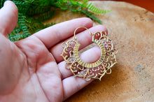 Load image into Gallery viewer, Brass Half Mandala Indian Earrings