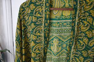 Green Sari Kimono www.karmaripon.co.uk