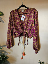 Load image into Gallery viewer, Repurposed Sari Butterfly Top www.karmaripon.co.uk