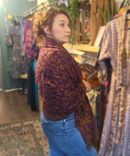 Load image into Gallery viewer, Warm indian shawl with tassels www.karmaripon.co.uk
