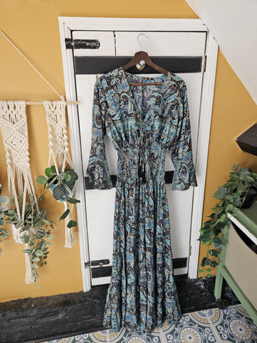 Blue & Black Laal Dress Size 14-16UK
