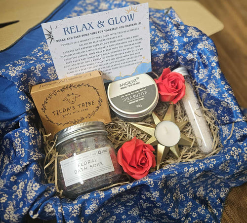 Relax & Glow Bath Time Giftset www.karmaripon.co.uk