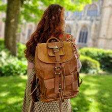 Load image into Gallery viewer, Leather Backpack www.karmaripon.co.uk