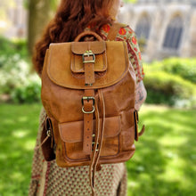 Load image into Gallery viewer, Leather Backpack www.karmaripon.co.uk