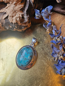 Turquoise Pendant set in 925 Silver