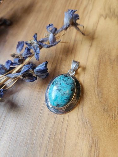 Turquoise Pendant set in 925 Silver