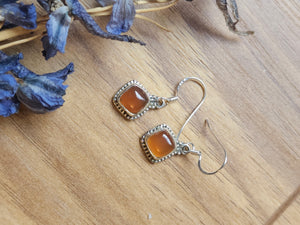 Carnelian Sunburst Earrings www.karmaripon.co.uk