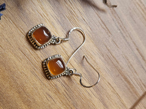 Carnelian Sunburst Earrings www.karmaripon.co.uk