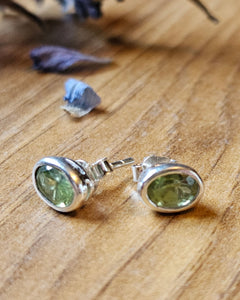 Peridot Stud Earrings  www.karmaripon.co.uk