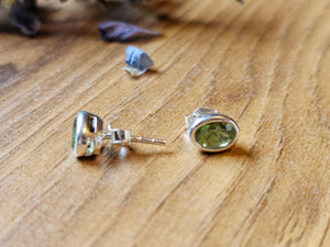 Peridot Stud Earrings  www.karmaripon.co.uk