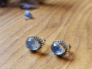 Labradorite Stud Earrings  www.karmaripon.co.uk
