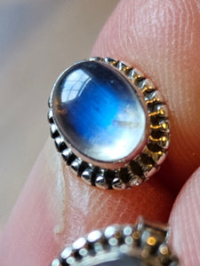 Labradorite Stud Earrings  www.karmaripon.co.uk