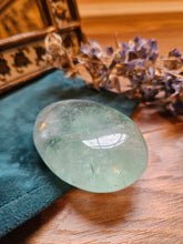 Load image into Gallery viewer, Green Fluorite Palm Stone www.karmaripon.co.uk