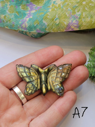 Labradorite Carved Butterflies www.karmaripon.co.uk