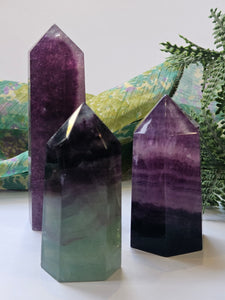 Fluorite Crystal Point www.karmaripon.co.uk