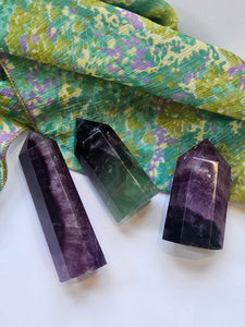 Fluorite Crystal Point www.karmaripon.co.uk