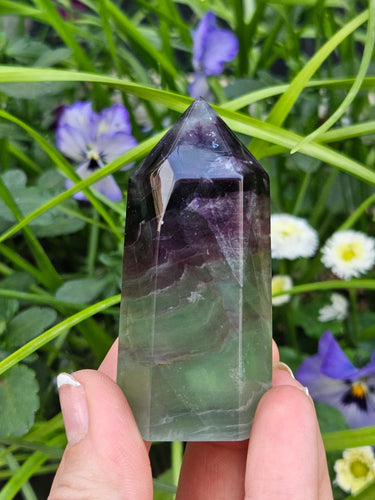 Fluorite Crystal Point www.karmaripon.co.uk
