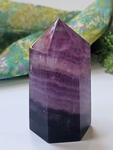 Fluorite Crystal Point www.karmaripon.co.uk
