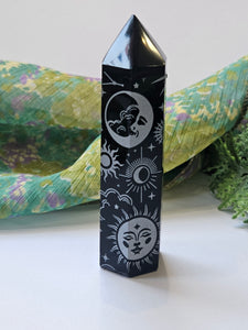 Black Obsidian Tower www.karmaripon.co.uk