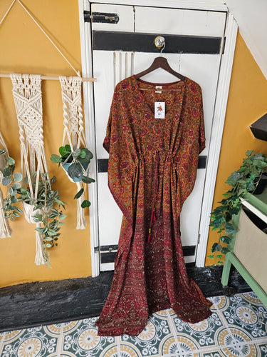 Repurposed Sari Kaftan UK 10-16