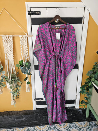 Repurposed Sari Kaftan UK 10-16
