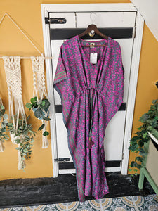 Repurposed Sari Kaftan UK 10-16