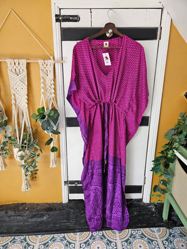 Repurposed Sari Kaftan UK 10-16