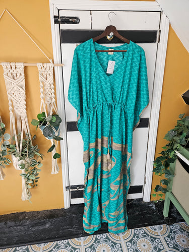 Repurposed Sari Kaftan UK 10-16