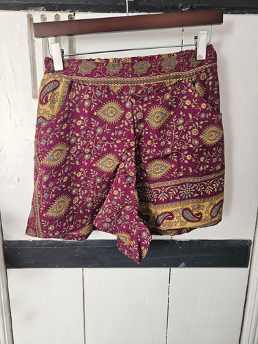 Repurposed Sari Shorts UK 8-10