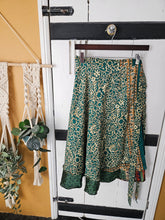 Load image into Gallery viewer, repurposed sari wrap skirt www.karmaripon.co.uk