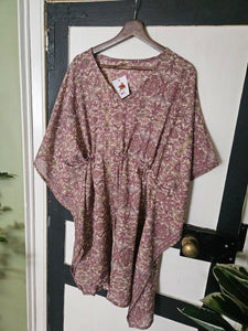 Repurposed Sari Kaftan UK 10-16