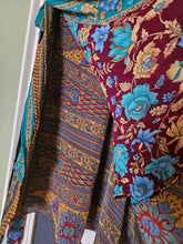 Load image into Gallery viewer, knee Length Reversible Repurposed Sari Wrap skirt UK 8-16