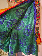 Load image into Gallery viewer, knee Length Reversible Repurposed Sari Wrap skirt UK 8-16