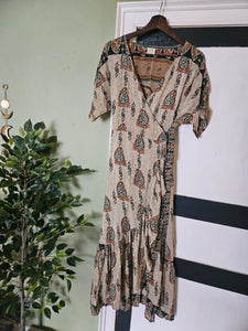 Pink & Orange Spanish Dress S UK 8-12