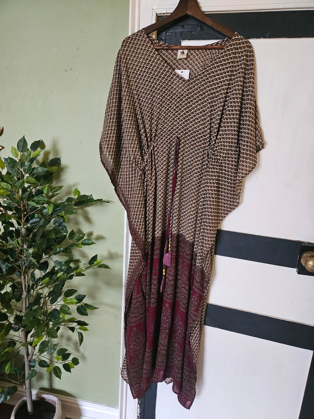 Repurposed Sari Kaftan UK 10-16