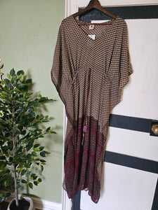 Repurposed Sari Kaftan UK 10-16