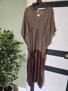 Repurposed Sari Kaftan UK 10-16