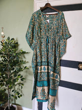 Load image into Gallery viewer, Repurposed Sari Kaftan UK 10-16