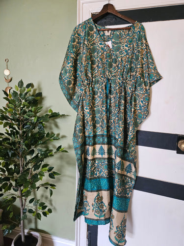 Repurposed Sari Kaftan UK 10-16