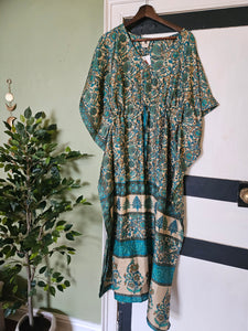 Repurposed Sari Kaftan UK 10-16