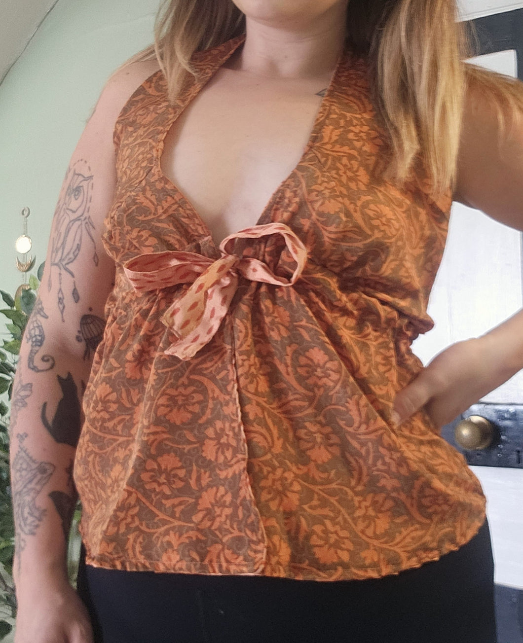 Reversible Sari Tie Top UK8-14