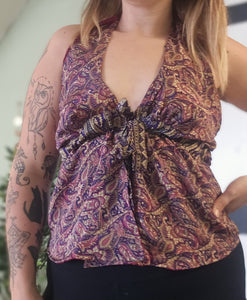 Reversible Sari Tie Top UK8-14