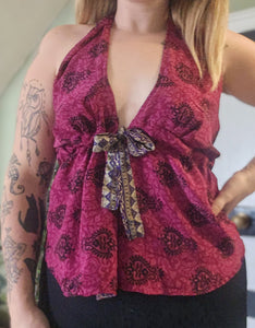 Reversible Sari Tie Top UK8-14