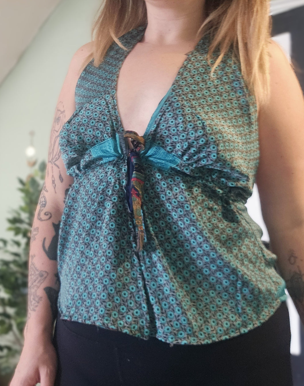 Reversible Sari Tie Top UK8-14