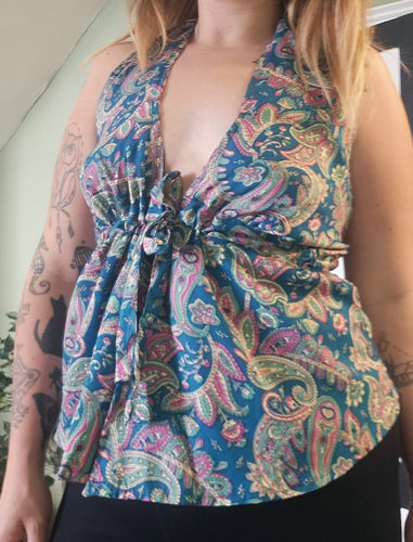 Reversible Sari Tie Top UK8-14
