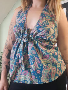 Reversible Sari Tie Top UK8-14