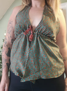 Reversible Sari Tie Top UK8-14